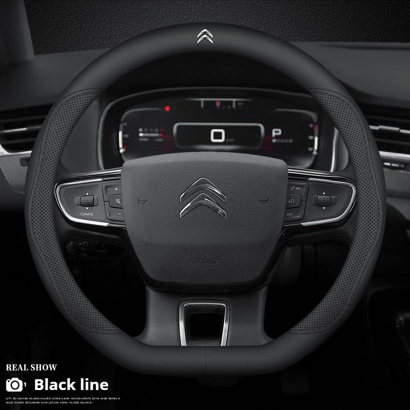 Leather Car Steering Wheel Cover Citroen DS3 C2 C3 C4 C5 C6 ELYSEE VTS Xsara C-Crosser Berlingo Jumpy AIRCROSS C3-XR Accessories anc123