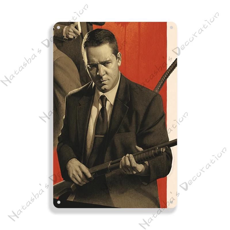 Classic Movie Sign L.A. Confidential Retro Meta Sign Rusty Metal Poster Home Bar Pub Decorative Sign Wall Decoration Wall Decor