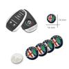 5 Piezas Pegatinas Emblema de Metal de Aluminio para Llave de Coche para 156 159 147 4C 8C 166 Giulia Giulietta Mito Stelvio Spider GT