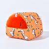 Winter Warm Cotton Nest for Small Pets - Hamster, Rabbit, Mouse House with Floral Design