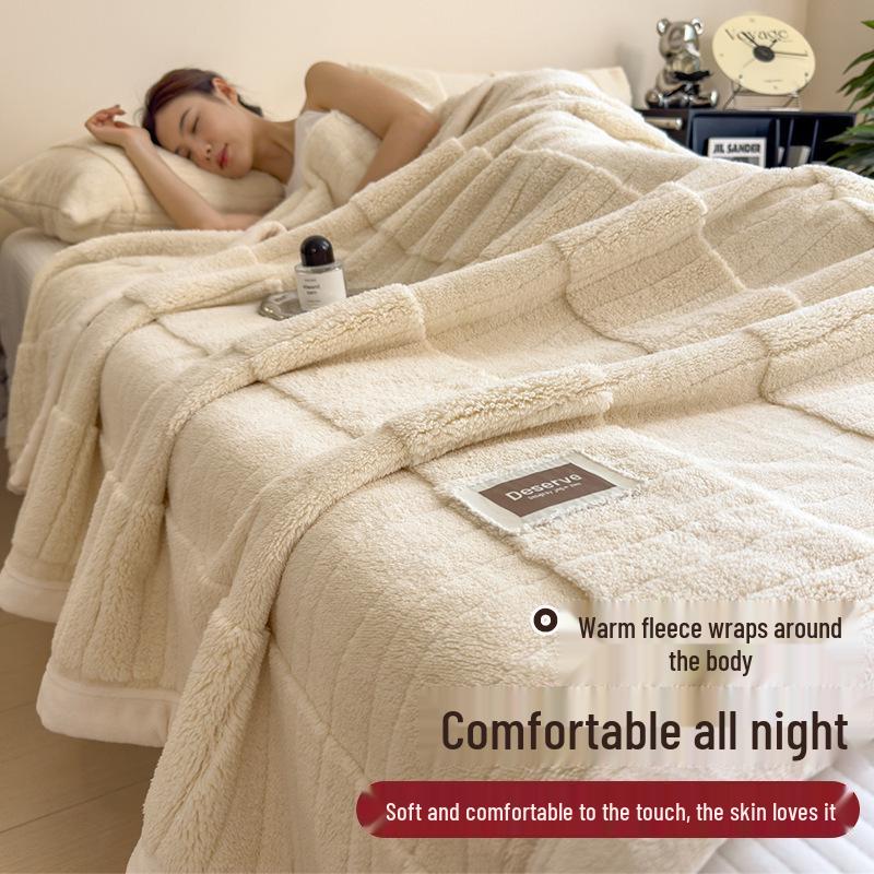 Cozy Milk Fleece Blanket: Nap, Shawl, or Sofa Throw 100x150cm Child