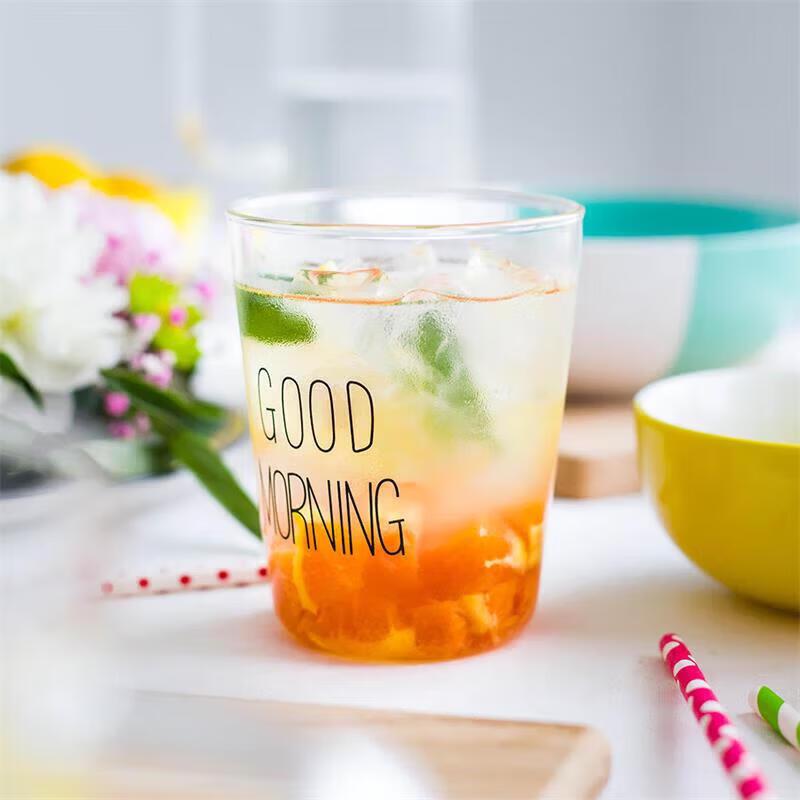 Good Morning High Borosilicate Glass Breakfast Cup