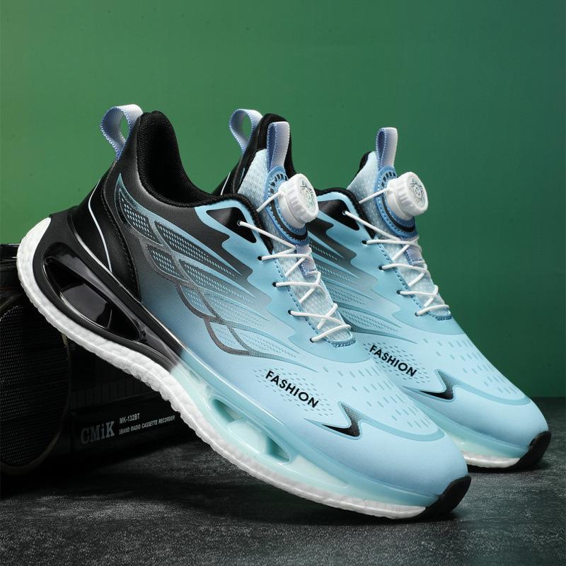 Sneakers heren leer nieuw schokabsorberend ademend popcorn zachtzool papa schoenen ultralichte hardloopschoenen