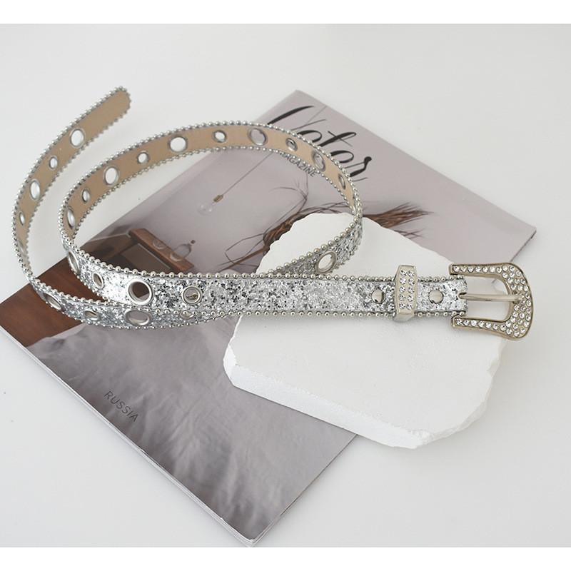 

Женский модный ремень со стразами, универсальный пояс из искусственной кожи для законодателей моды