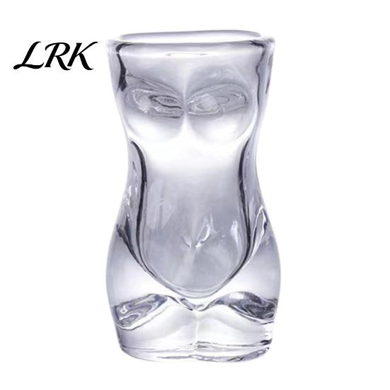 Decorative Whiskey Glass Wine Glass, Human Body Art Cup, Transparent Thick-bottomed for Party Vodka Beer And