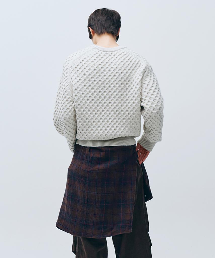 INTEMPOMOOD Croffle Round Neck Knit_Ivory