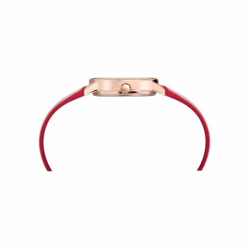 Timex Women's Easy Reader Leather Strap Watch, Pink/Rose Gold