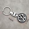 2026 New For VOLKSWAGEN VW 56mm Car Wheel Center Caps Black Suede Metal Keychain 14mm VW Key Sticker For Volkswagen Jetta Bora P