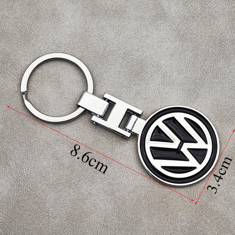 2026 New For VOLKSWAGEN VW 56mm Car Wheel Center Caps Black Suede Metal Keychain 14mm VW Key Sticker For Volkswagen Jetta Bora P