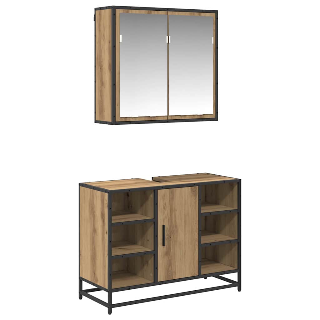 Bathroom Furniture Set 2 pcs. Artisan Oak 80 x 33 x 60 cm