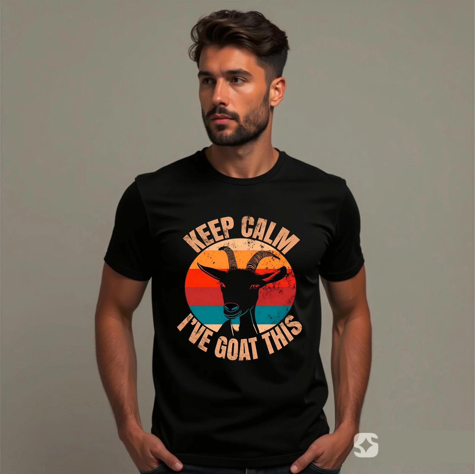 Keep Calm I Ve Goat This Funny Goat Face Cute Animal Unisex Men s Womens T-Shirt 3XL