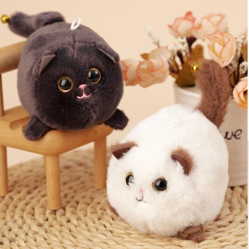 Tail-wagging Plush Cat Doll Customizable Design And Soft Fibre Filling