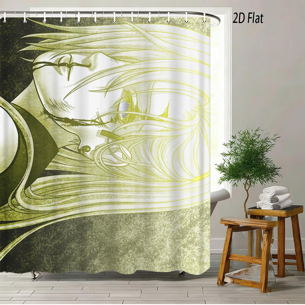 

2D Flat Naruto Anime Minato Namikaze Rasengan Print Waterproof Shower Curtain For Bathroom Decor W60H190(CM)-1 Pcs