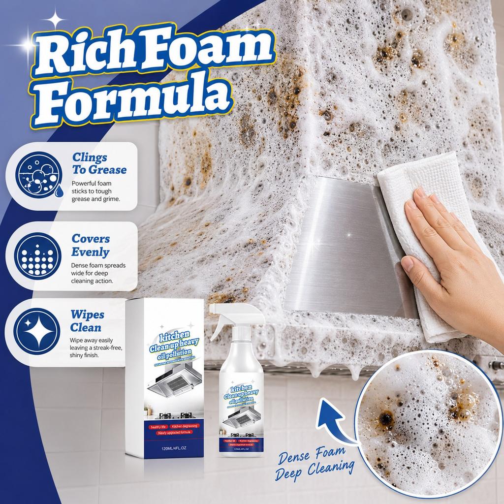 Kitchen Cleaner Degreaser for Stove, Range Hood, Countertops and Cooking Surfaces 120 120ml