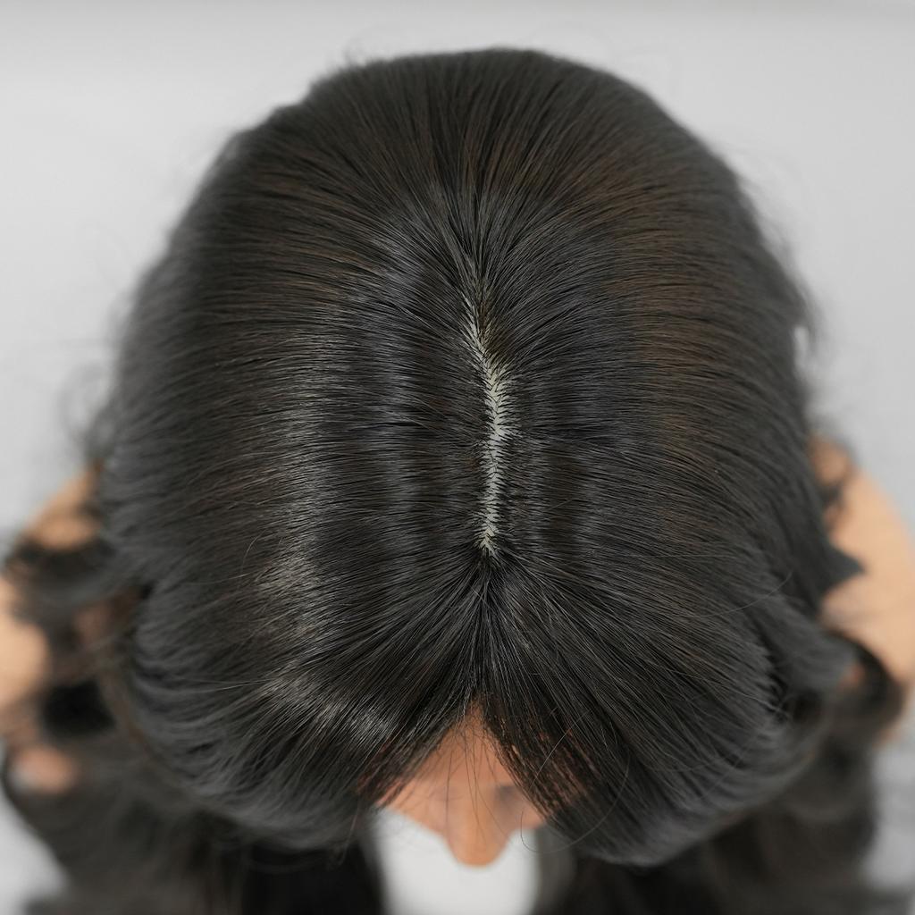 Black Curly Wig for Women - Curtain Bangs Daily Full Cap, Quick Beauty High Quality, Synthetic Heat Resistant Fiber Voluminous