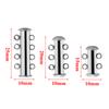 3pcs Stainless Steel Magnetic Slide Tube Clasps for DIY Layer Necklace Bracelet 3 Loops Connectors Jewelry Findings Supplies