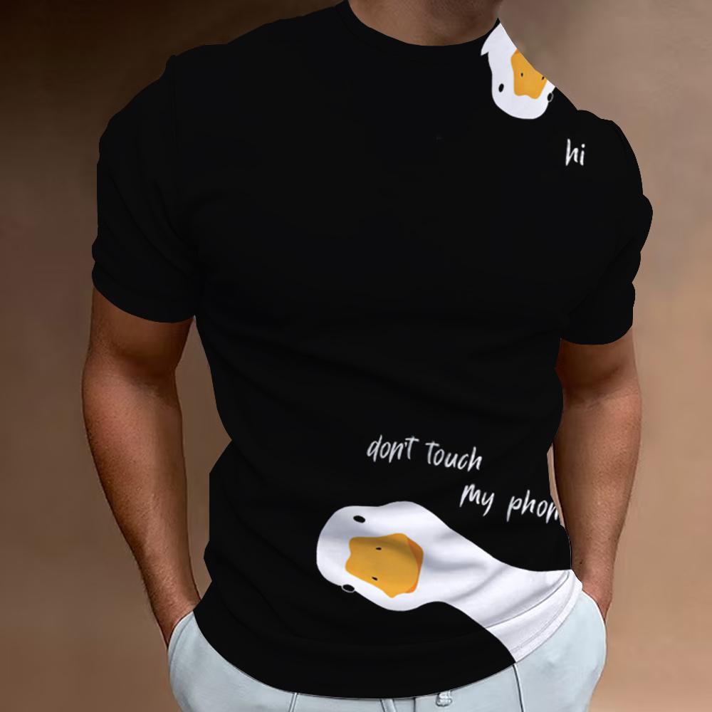 

Футболки с забавной графикой для мужчин, крутые свободные футболки с принтом Interest Goose, мужские футболки с короткими рукавами, повседневные свитера, мужские летние топы 4XL