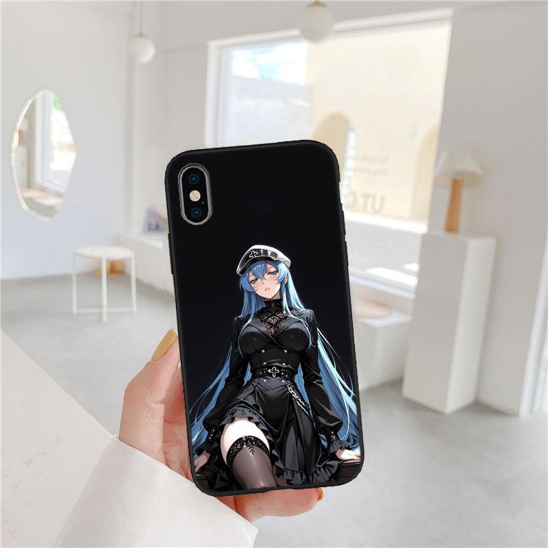CJ10 Anime Esdeath Soft Shell Phone Case for Redmi Note 10 11 12 Pro Max 10S 10C 10T 11A 11S 12S 12C