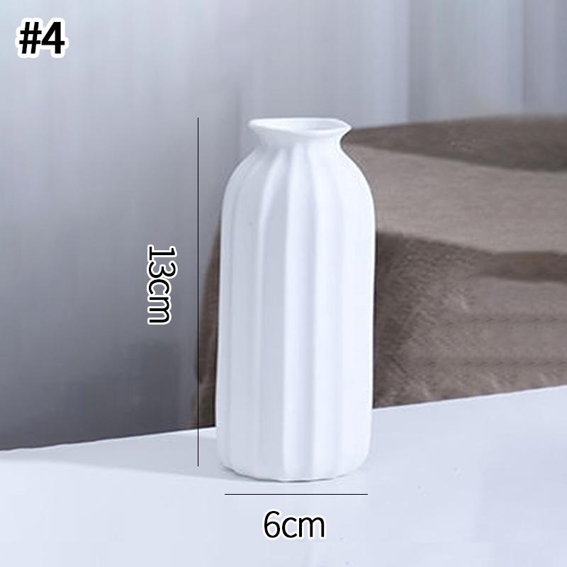 White  Nordic Ceramic Flower Vase Retro Flower bottle Flower Arrangement Pot for Office Desktop Ornaments Ceramic Flower Pot