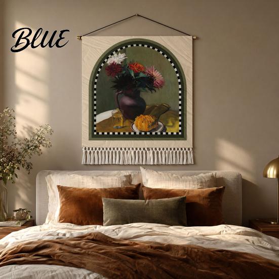Fabric Wall Tapestry Easy Install Living Room French Vintage Maillard Tapestry Decor Retro Hanging
