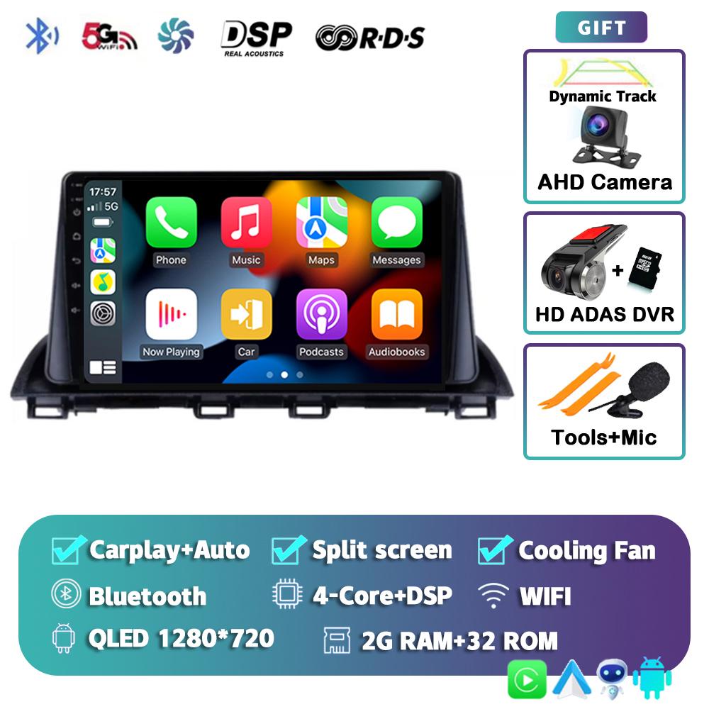 Android 14 Carplay Auto Car Radio For Mazda 3 Axela 2013-2018 Stereo GPS Navigation Multimedia Video Player Autoradio Head Unit