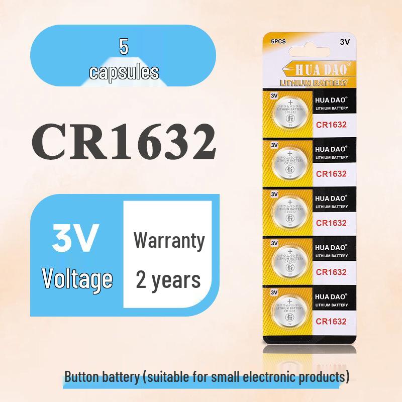 CR2032 Button Batteries: 5-Pack for Electronic Scales and Car Remotes, 3V