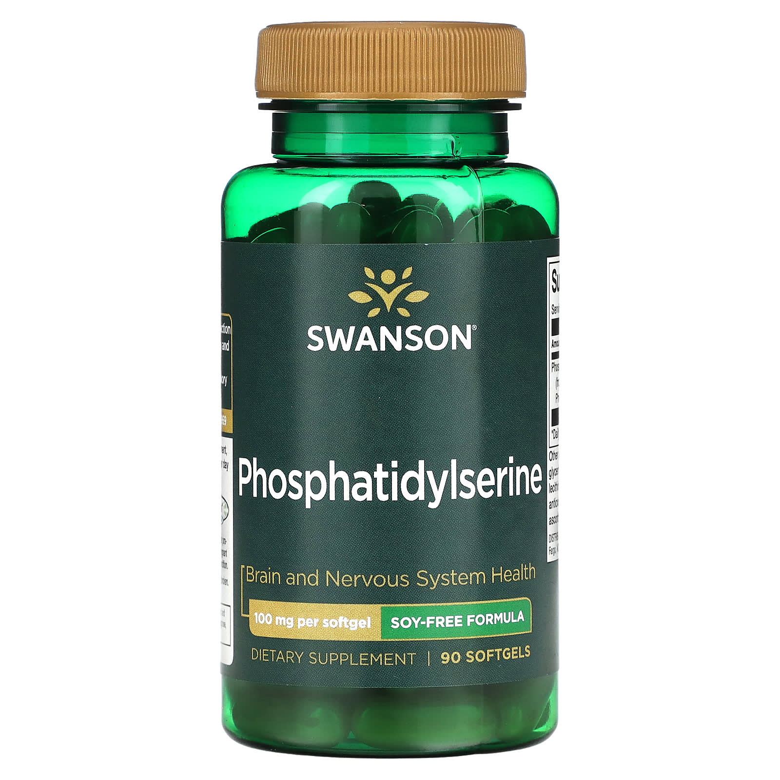 

Swanson, phosphatidylserine, soy-free formula, 100 mg, 90 softgels