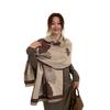 Autumn and winter new ginkgo biloba double-sided jacquard shawl women's high-end casual warm scarf couple atmosphere scarf