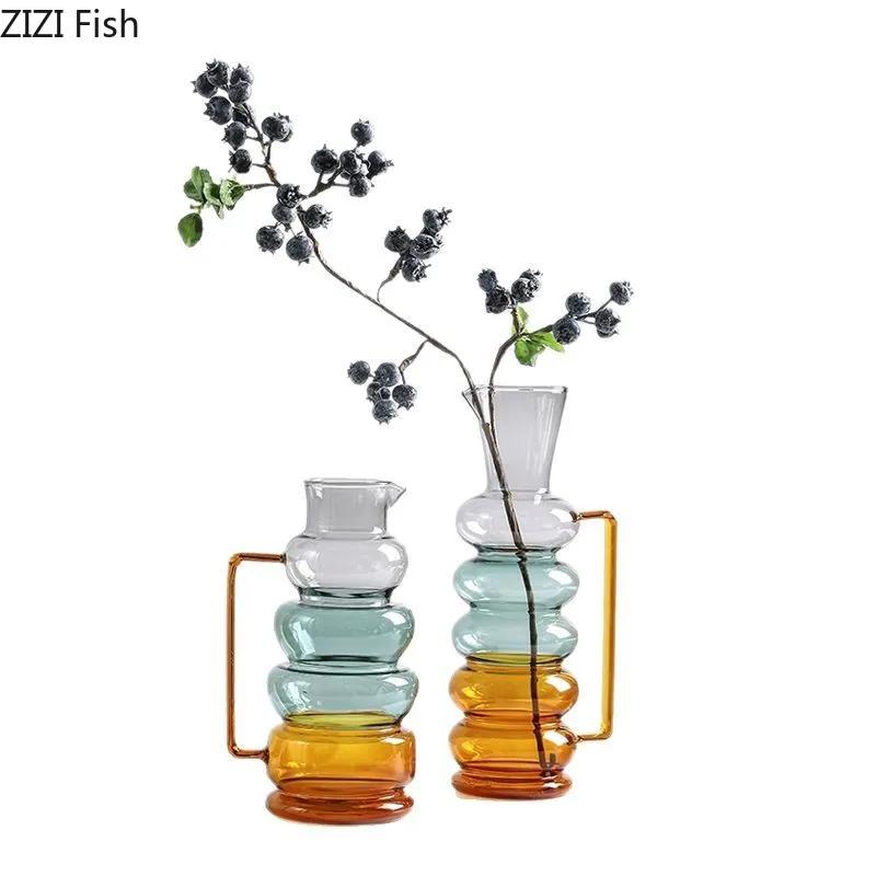 Minimalism Bubble Circle Glass Vase Hydroponics Plant Pot Table Decoration Flowers Arrangement Floral Vases Room Aesthetic Decor