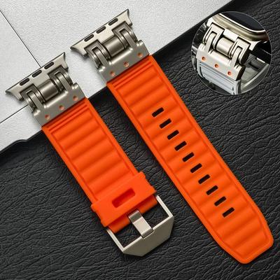 Silicone Strap For Apple Ultra 3 2 1 49MM Sports Band For Iwatch Series 11 10 9 8 SE 3 46mm 45MM 41MM 44MM 42MM Breathable Band