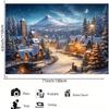 One piece winter fairyland background clothChristmas village snow town scene photography background holiday decoration banner