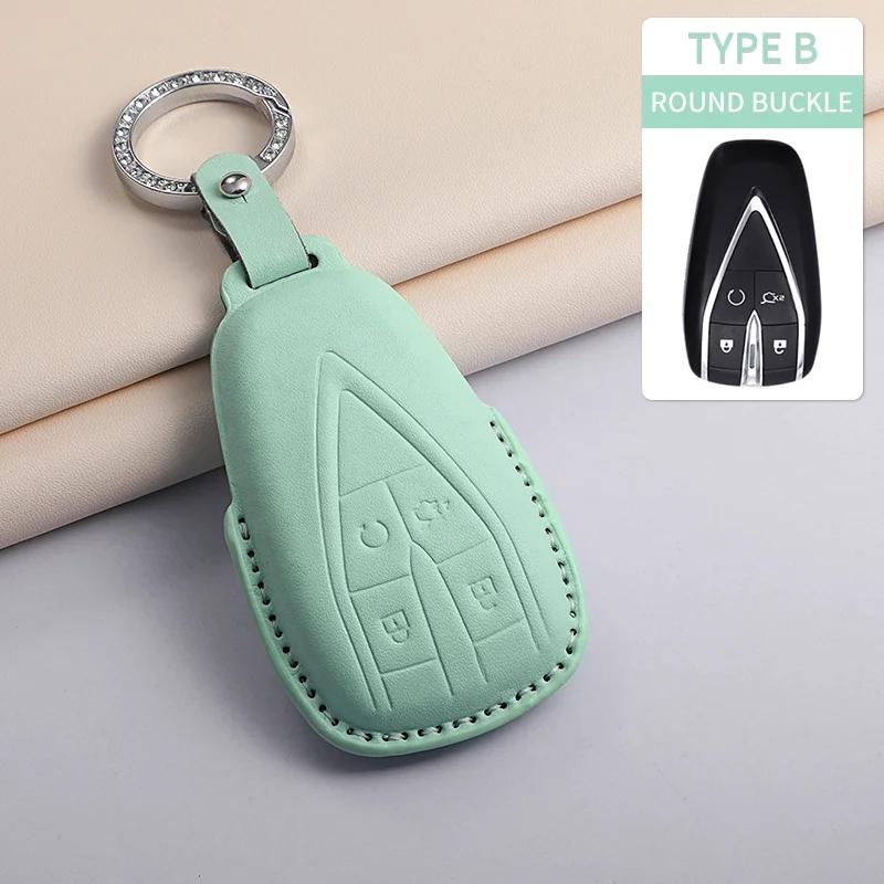 For Changan UNIT UNIK CS35PLUS CS55 PLUS CS75 PLUS Oshan X7 X5 Car Keychain Protective Cover PU Leather Car Key Case Cover