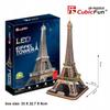 Cubic fun puzzle 3d wieża eiffla podświetlenie led cubicfun l091h