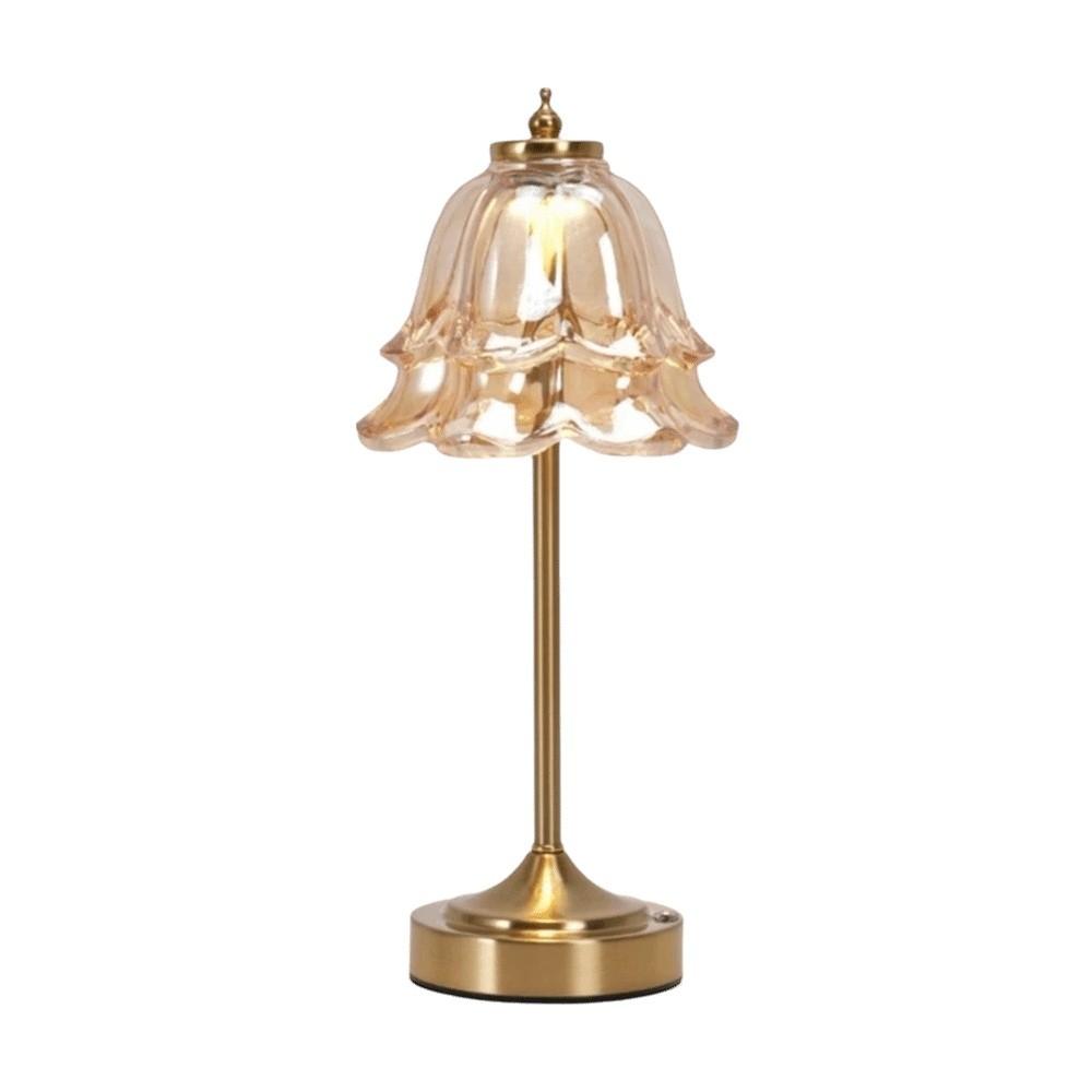 Dimmable Cordless Desk Lamp Gold Rechargeable Lamp American Style Ambient Light Outdoor
