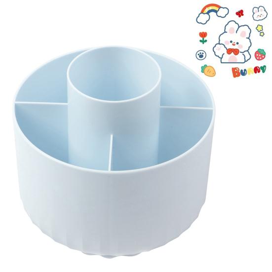 Porte-brosse de maquillage, rangement de cosmétiques, conception à 360 degrés, boîte rotative à 5 fentes, crayon de grande capacité