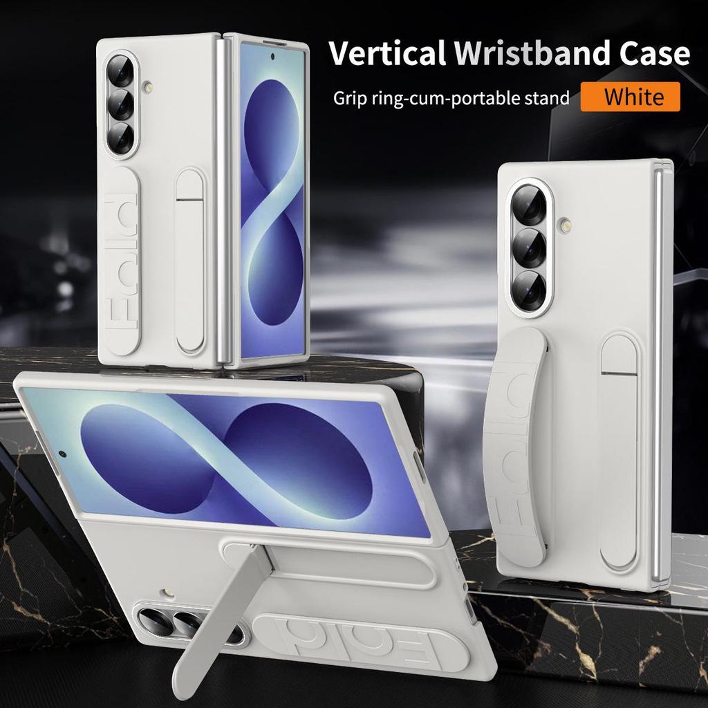 Funda para Samsung Z Fold 7: Soporte FOLD6, Correa de muñeca, Película anticaídas, Protección integrada