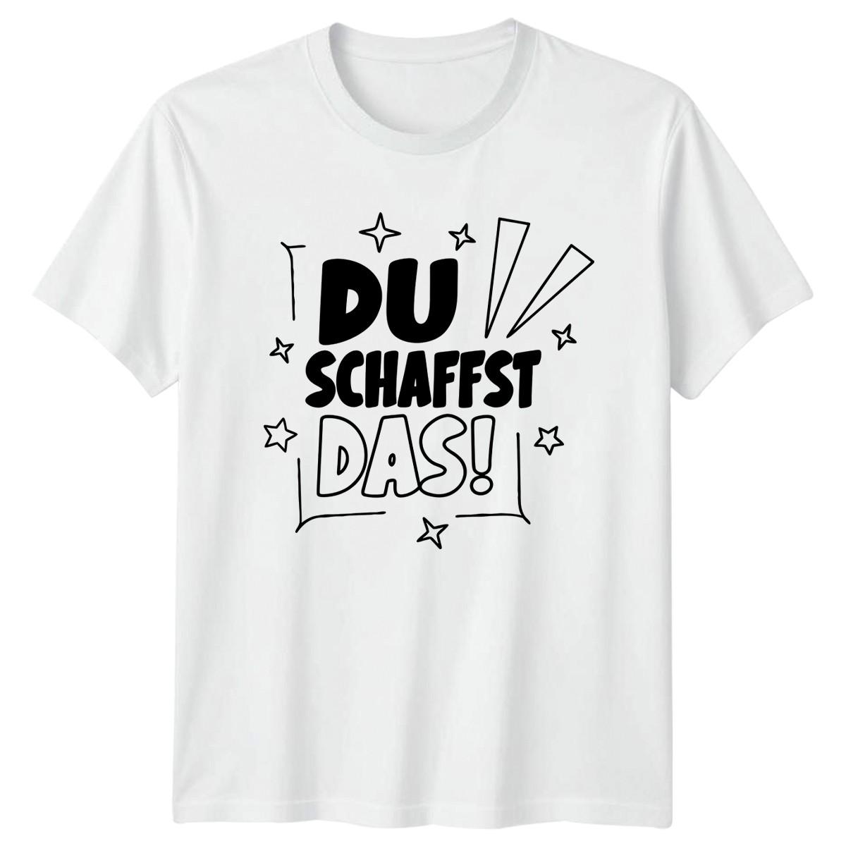 Du Schaffst Das! T-Shirt German Quote Motivation Birthday Gift For Him And Her M