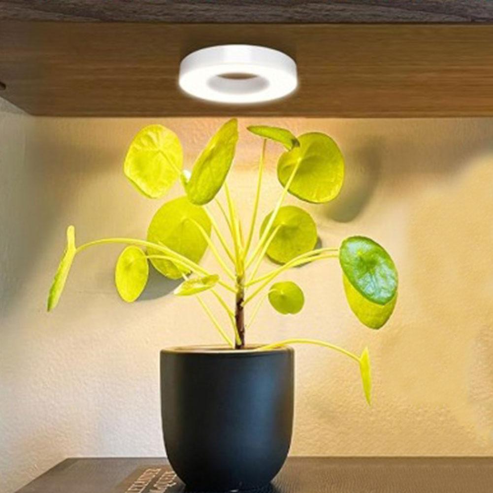 Full Spectrum Ceiling Grow Light 3/9/12H Timer Plant Growing Lamp Height Adjustable Under Cabinet Plant Lamp for Indoor Plants