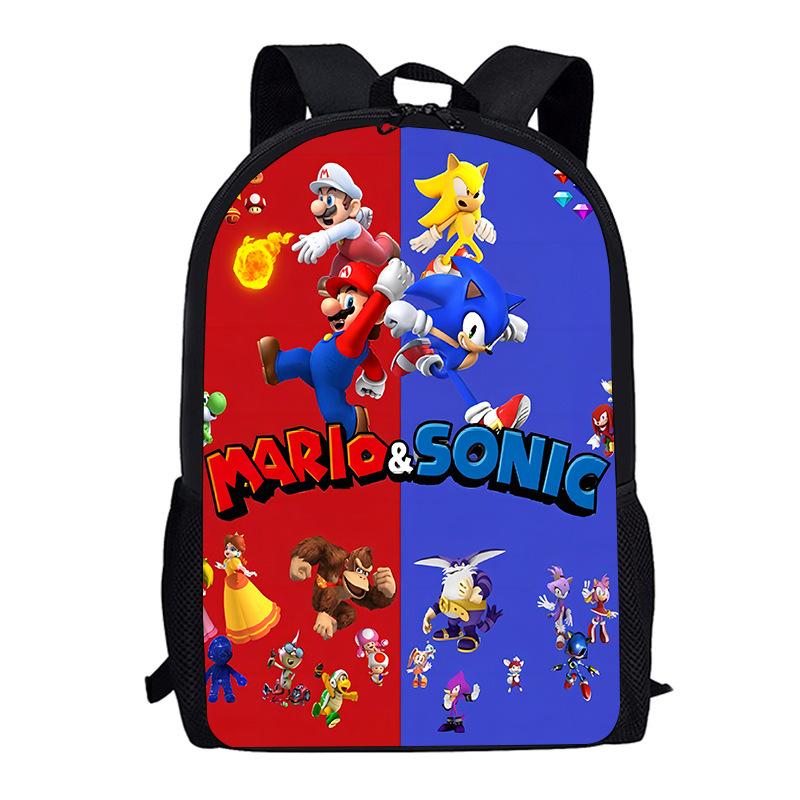 Sonic Kid, Elementary School Bag Children, Animation Cartoon Backpack