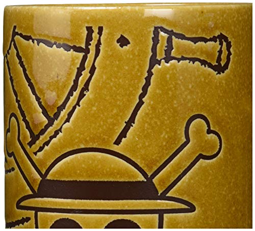 Kanesho Pottery "One Piece" Pirate Flag Water-Repellent Mug, 600ml, Brown, 122196