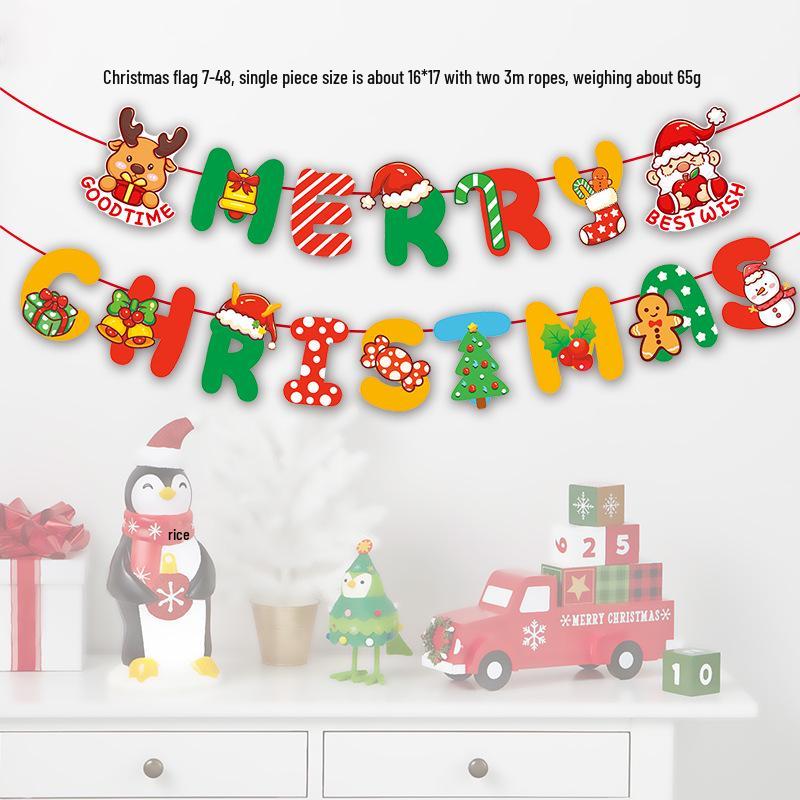 2025 Christmas Banners: Festive Hanging Decorations for Kindergartens and Malls