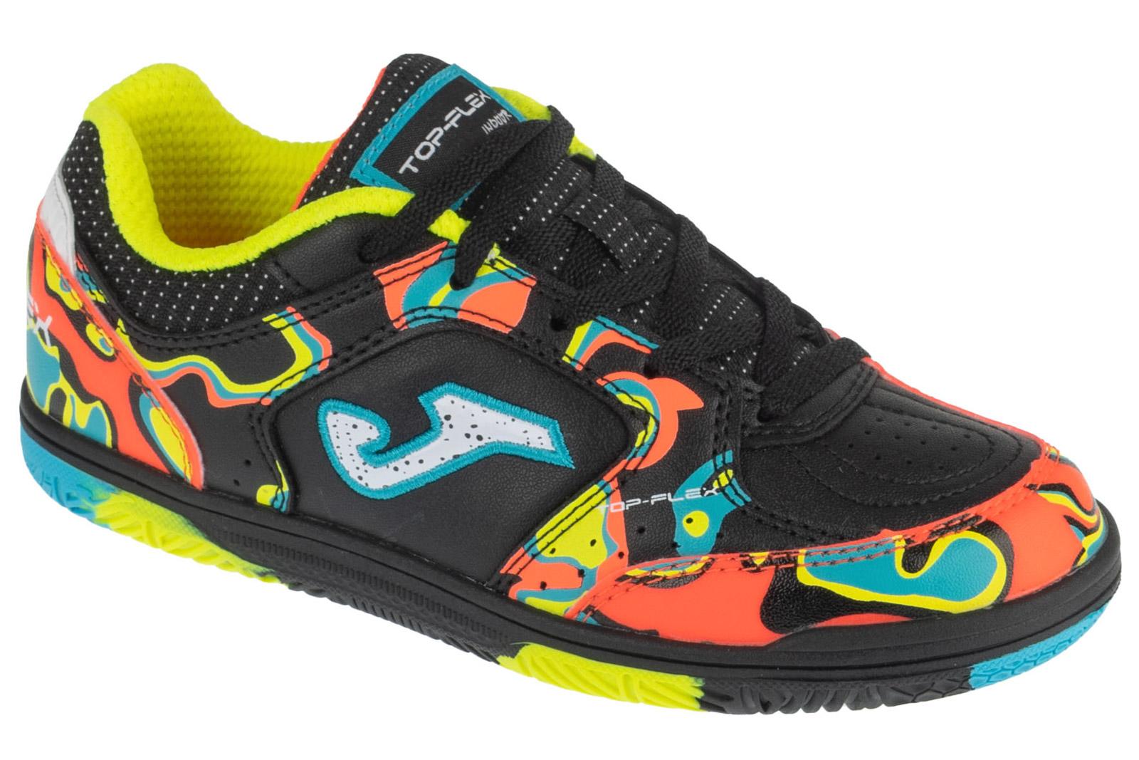 Joma Top Flex Jr 26 TPJS IN, für Jungen schwarze Hallenfußballschuhe 37,5 schwarz
