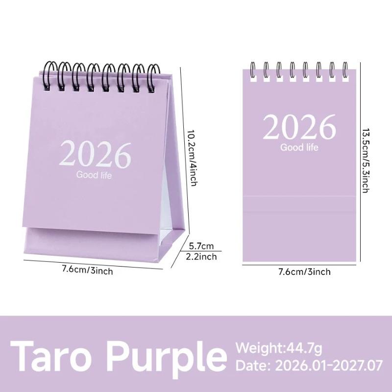 2026 New Year Mini Desk Calendar English Children's Desktop Planner Office Desk Assessories Pocket Notepad