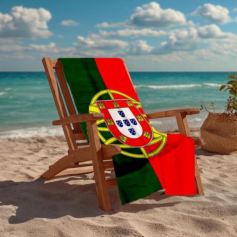 Portugal flag Fashion Beach Towel: Ideal for Summer Adventures Soft, absorbent and quick drying suitable for swimming and bathing