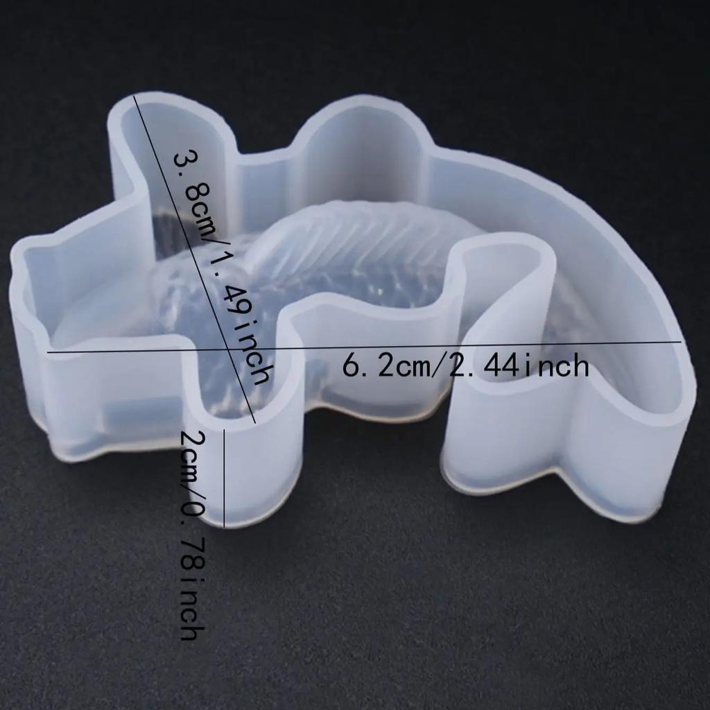 1 STK Silikonform Kristalltropfenkleber Goldfischform Koi Glücksform dreidimensionaler kleiner Karpfen Spiegelkuchen