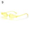 Novel Maple Leaf Shape Sunglasses for Women Metal Rimless Sun Glasses Retro Party Decorative Unique Street Catwalk Prom Eyewear
