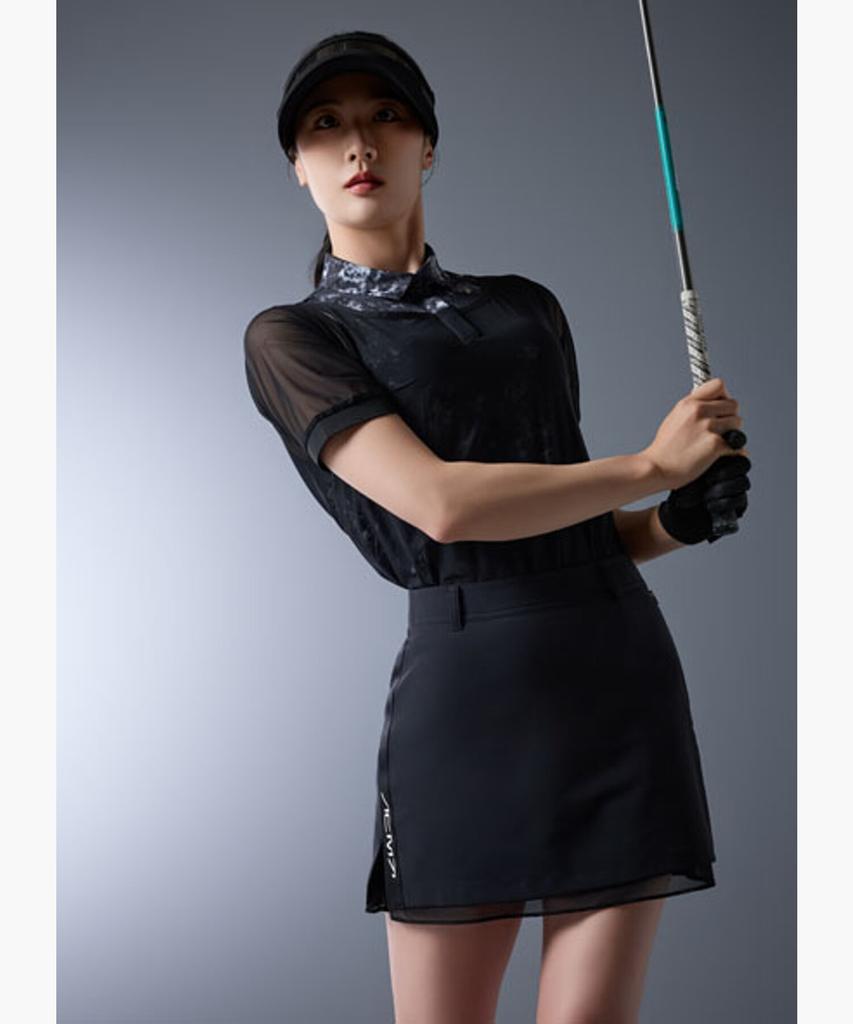 DESCENTE GOLF Acmt Women'S Mesh Cover-Up Short Sleeve T-Shirt (Dq22Wfts43)