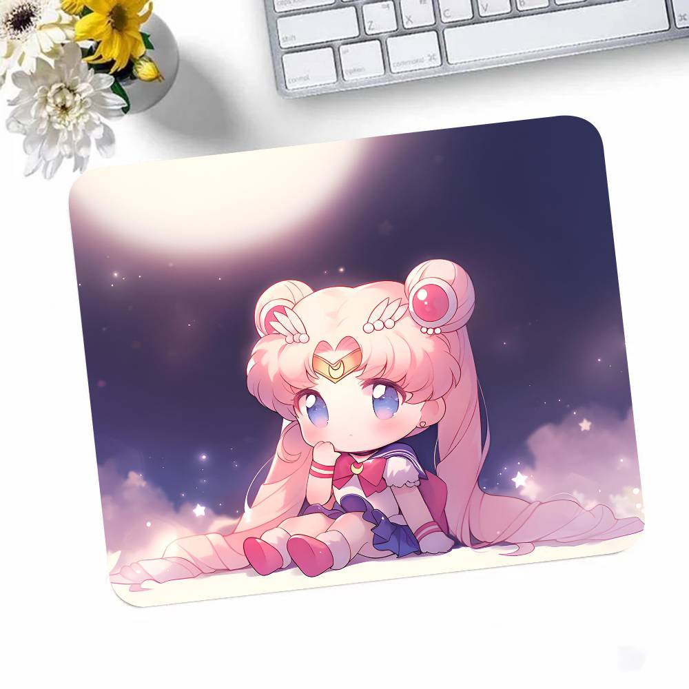 Anime Mousepad Small LockEdge Mouse Pad For Gamers Computer Desk Pad Rectangular S-Sailors Moons Anti-slip Rubber