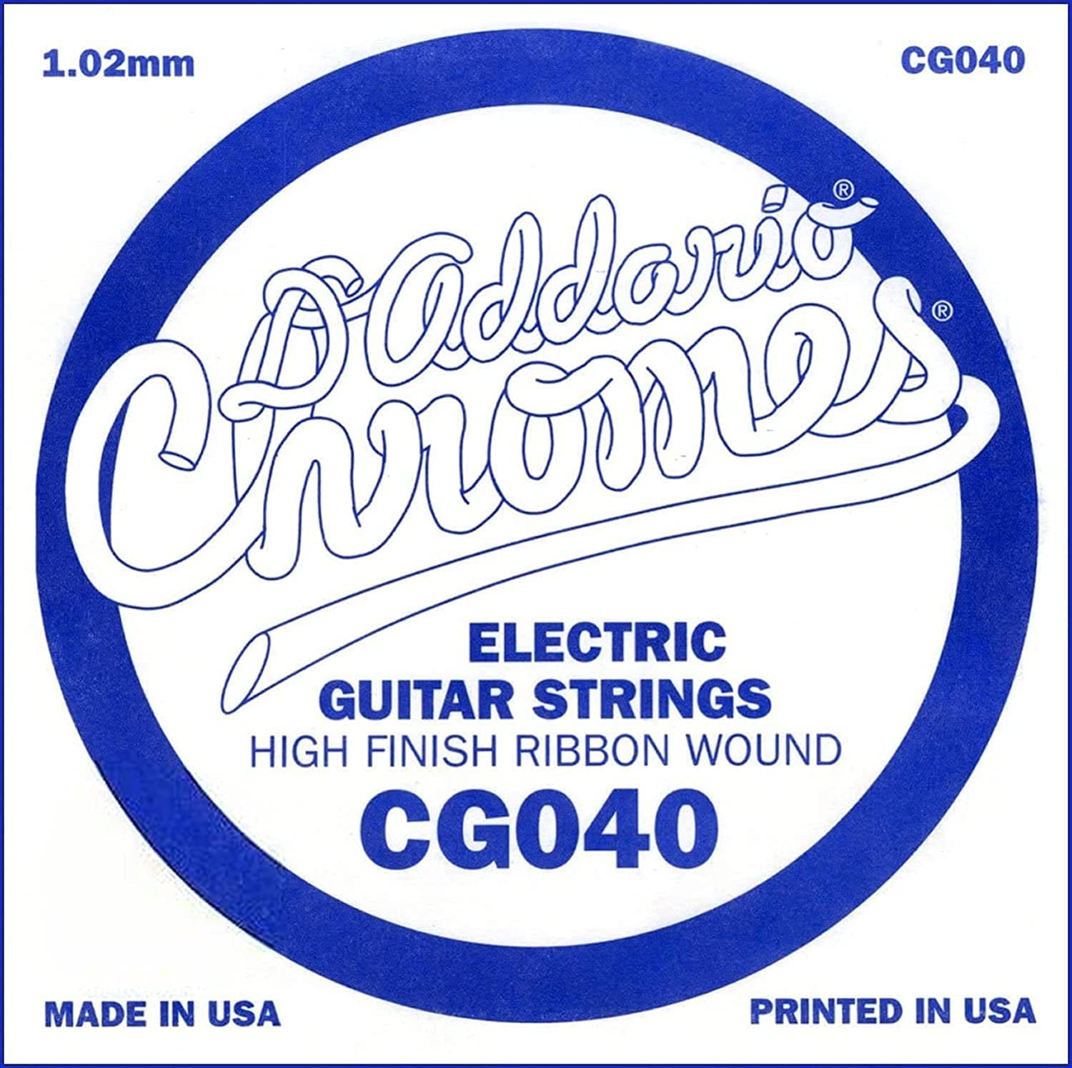 

Electric Guitar Loose Strings Flat Wound CG040 Set of 10 D Addario .040 []