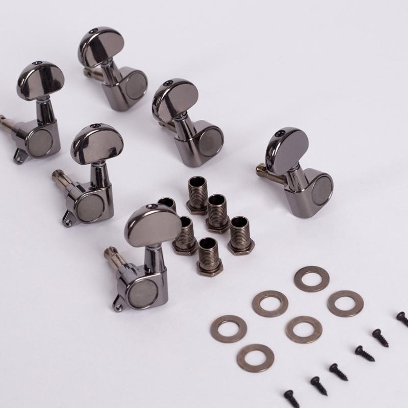 6Pcs Metal Guitar Tunings Pegs 3L3R Machine Head String Tuners Tunings Key Replacement Acoustics Guitar Tuner Enduring